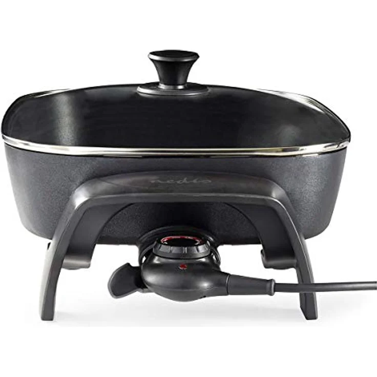 Nedis FCSP110EBK40, Tischgrill elektrisch mit einstellbarem Thermostat, Schwarz – Bild 7