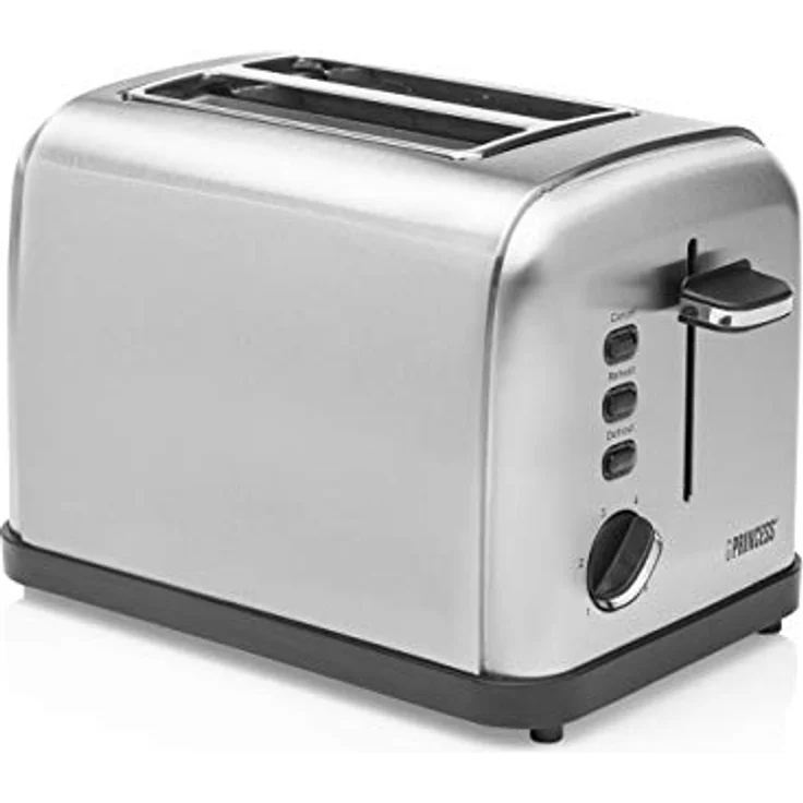 Princess Edelstahl Toaster mit zwei Schlitze ? herausnehmbares Krümmelfach - Auftau-, Aufwärm- & Stoppfunktion , 142354 – Bild 2