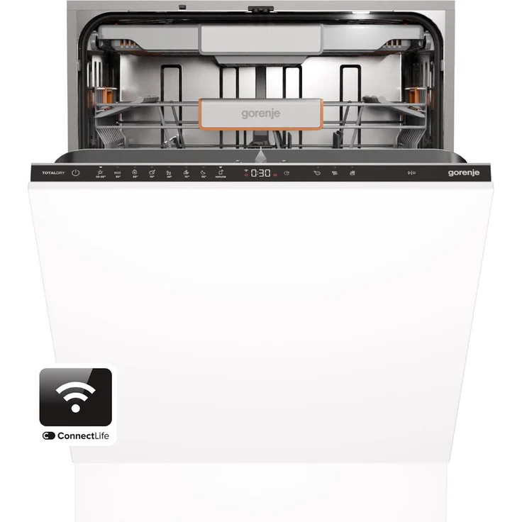 Gorenje GV673A65, Vollintegrierbarer Einbaugeschirrspüler mit 16 Maßgedecken, WLAN-Steuerung und SuperSilent Betrieb