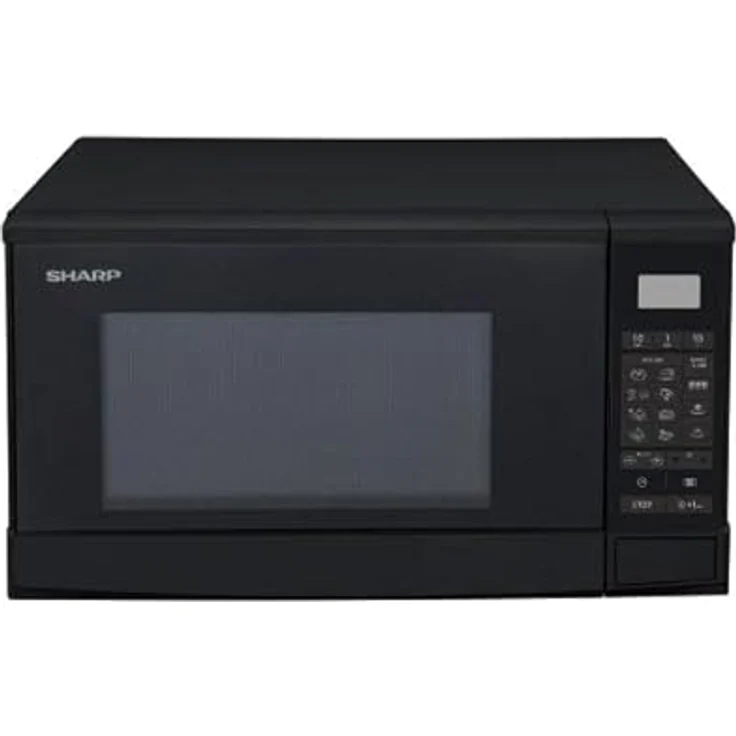 Sharp R-270BK Mikrowelle, Standgerät, 800W,10 Leistungsstufen, 20 Liter Garraum, inkl. Drehteller, schwarz, weiß – Bild 2