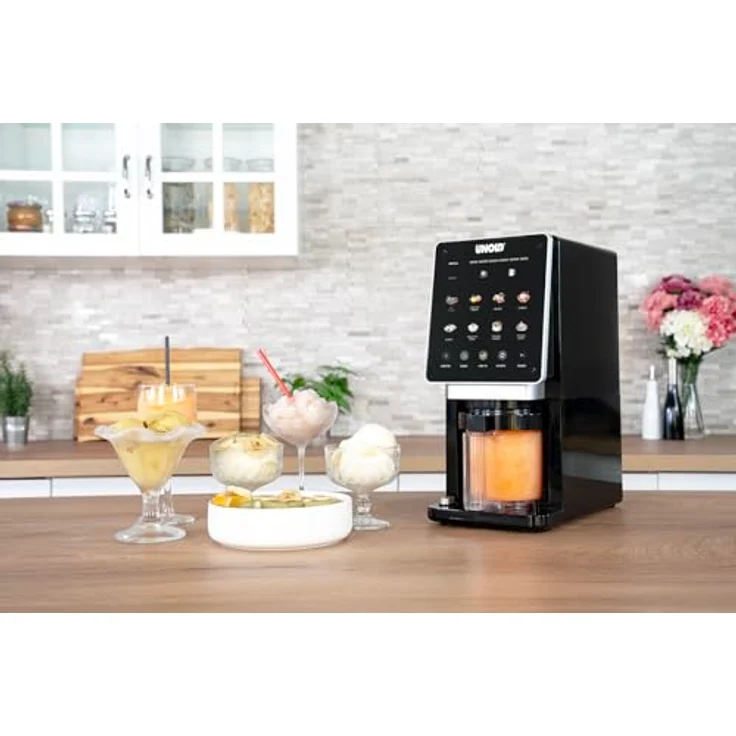 Unold Eismaschine Cream Dream 48805, mit 8 Programmen, Touchscreen, 3 Behältern à 500 ml, entnehmbarem Messer, für Eiscreme, Gelato, Sorbet, Slush & Frozen Drinks – Bild 2