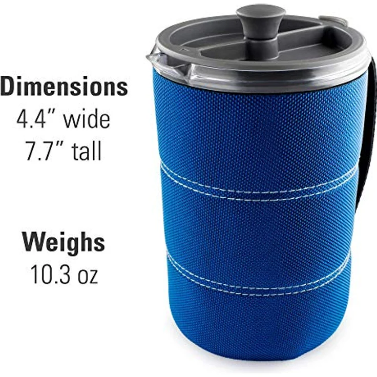 GSI Outdoors Javapress 30oz French Press, BPA-frei, bruchsicher, blaue Isolierung – Bild 2