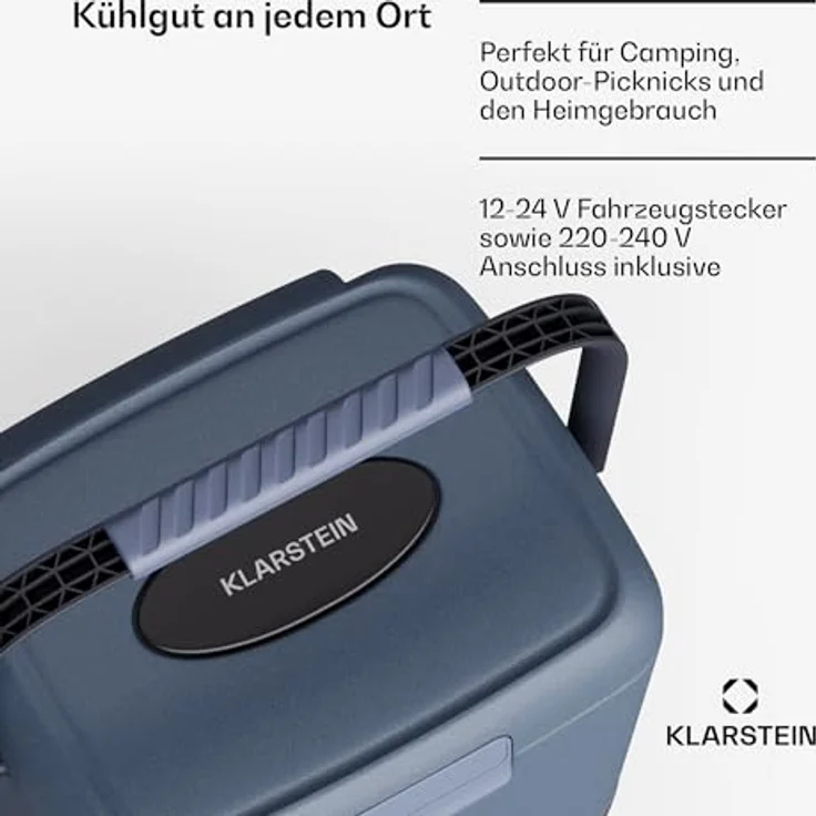 Klarstein SwiftFrost 12L Kompressor Kühlbox mit Gefrierfach – tragbare elektrische Kühlbox, LED-Anzeige, Dual Power (12 V/230 V), –20 °C bis 20 °C, ECO- und MAX-Modus, ideal für Camping und Auto, blau – Bild 5