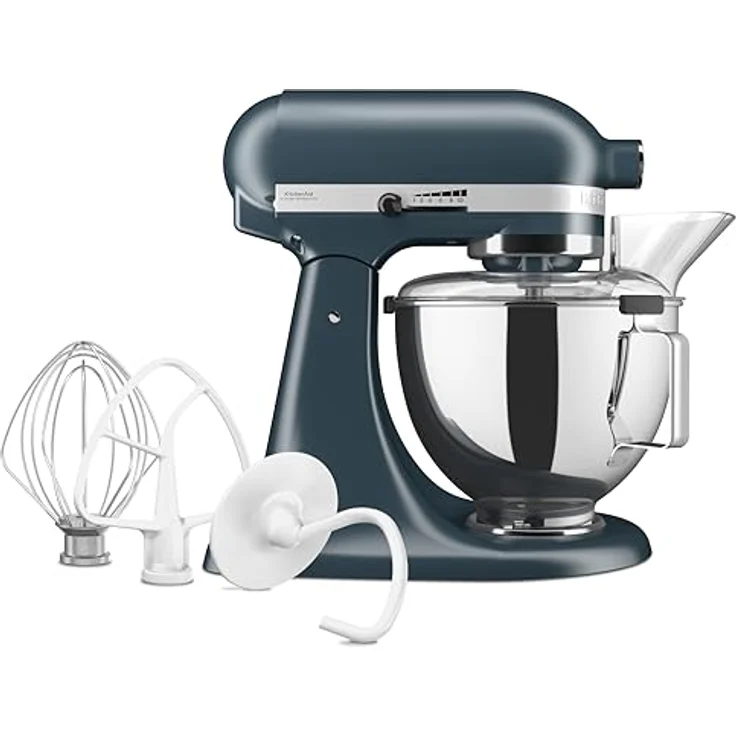 KitchenAid Multifunktions-Küchenmaschine 4,3 l 5KSM95PSEBS, Ganzmetall-Design mit neigbarem Kopf und planetarischer Mischwirkung – Bild 1