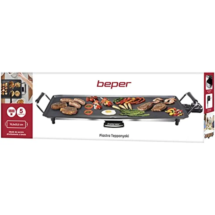 Beper 90.386 Teppanyaki Teppanyakiplatte, Metall, Schwarz – Bild 8