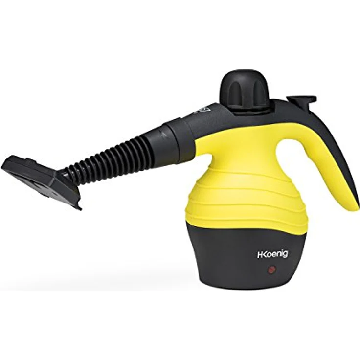 H.Koenig Handdampfreiniger NV60 - 3,5 bar - verschiedene Aufsätze - 350 ml Wassertank - 1000W - gelb – Bild 3