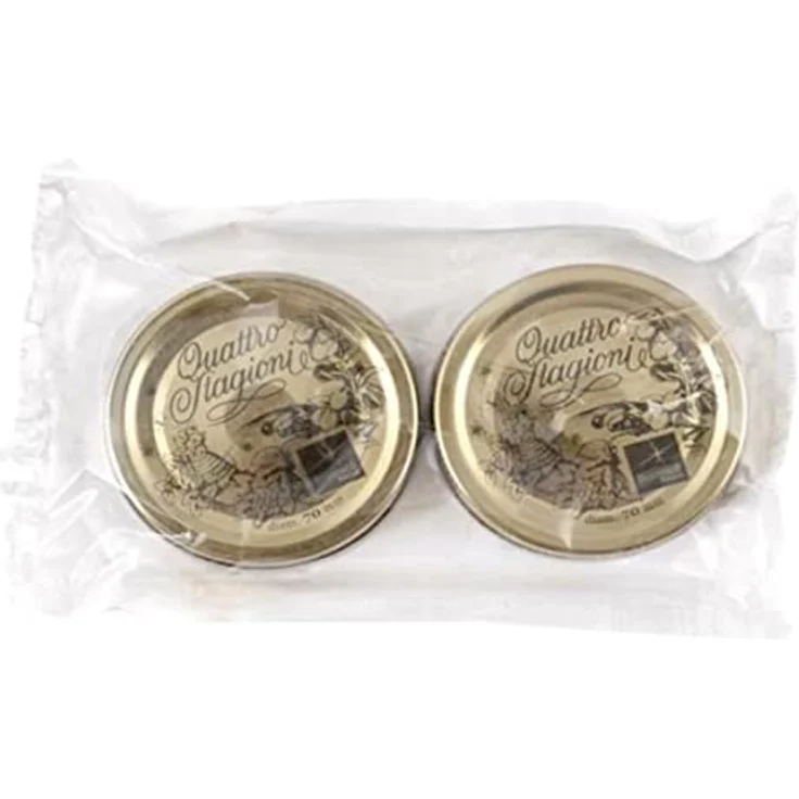 Bormioli Rocco 2 Ersatzdeckel mit Twist-Off Verschluss | Motiv: ''Quattro Stagioni'' | TO: 86 mm – Bild 2