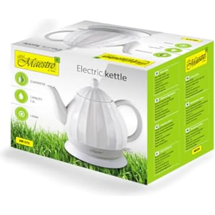 Feel Maestro MR070, Elektrischer Keramik-Wasserkocher 1,2L, 1200W, Automatische Abschaltung, Überhitzungsschutz – Bild 2
