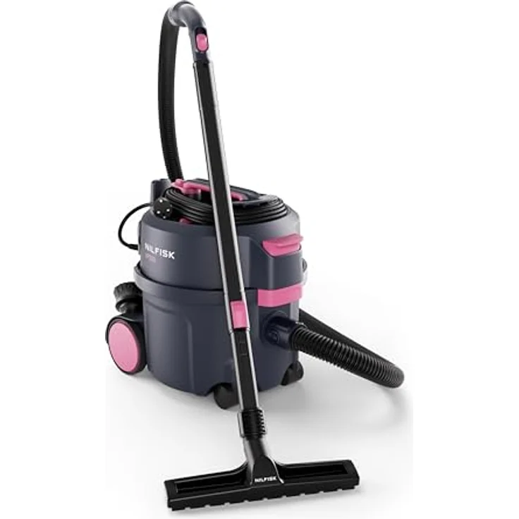 Nilfisk VP300 HEPA Pink T EU, Gewerbesauger mit HEPA Filter, niedrigem Geräuschpegel, leicht und mobil, inkl. Zubehör – Bild 2