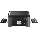 WMF Master Raclette Grill, 8 Personen, 1500 W, mit Keramikpfännchen, variabler Temperaturkontrolle, spülmaschinengeeignet, Edelstahl schwarz matt