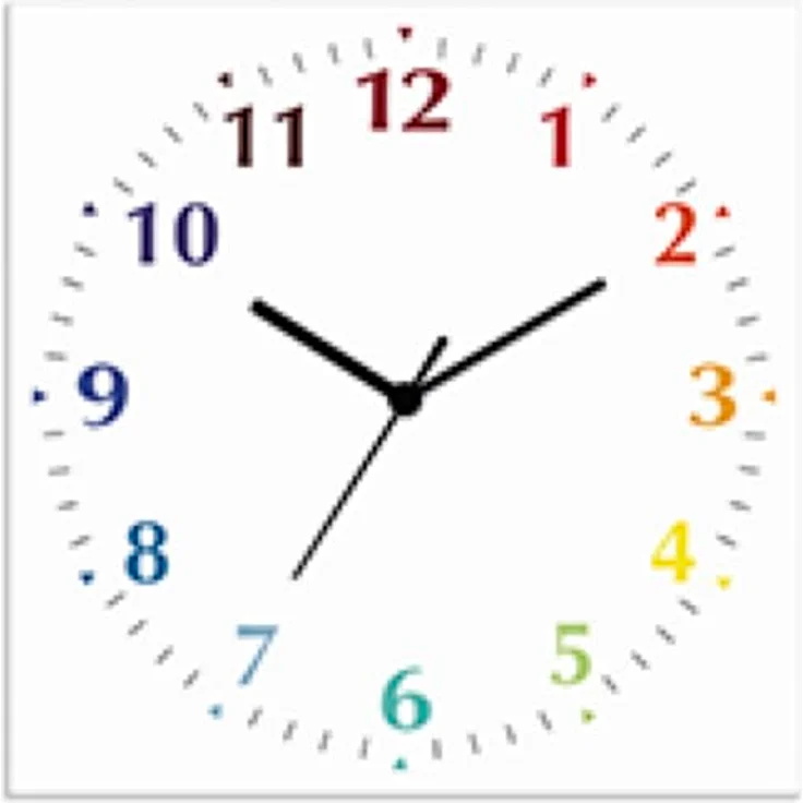 ARTLAND Wanduhr ohne Tickgeräusche Alu Funkuhr 30x30 cm Quadratisch Lautlos 12 Ziffern Farbig Schlichtes Design Weiß S7KI – Bild 1