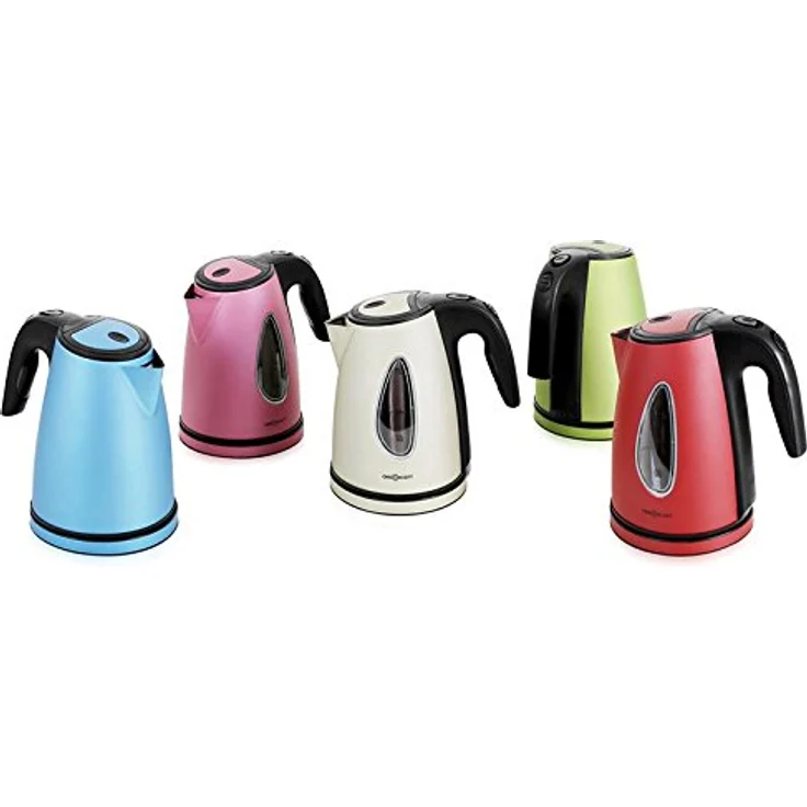 oneConcept TKV-SS17-Creme Design Wasserkocher kabellos leistungsstark mit stylisch blauen LED-Lichteffekt, 2200 W, 1.7 Liter, Cool Touch, creme – Bild 4