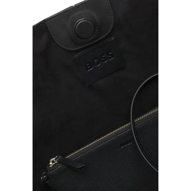 Boss Ameline Shopper Tasche, 100% Leder, 42 cm, schwarz – Bild 6