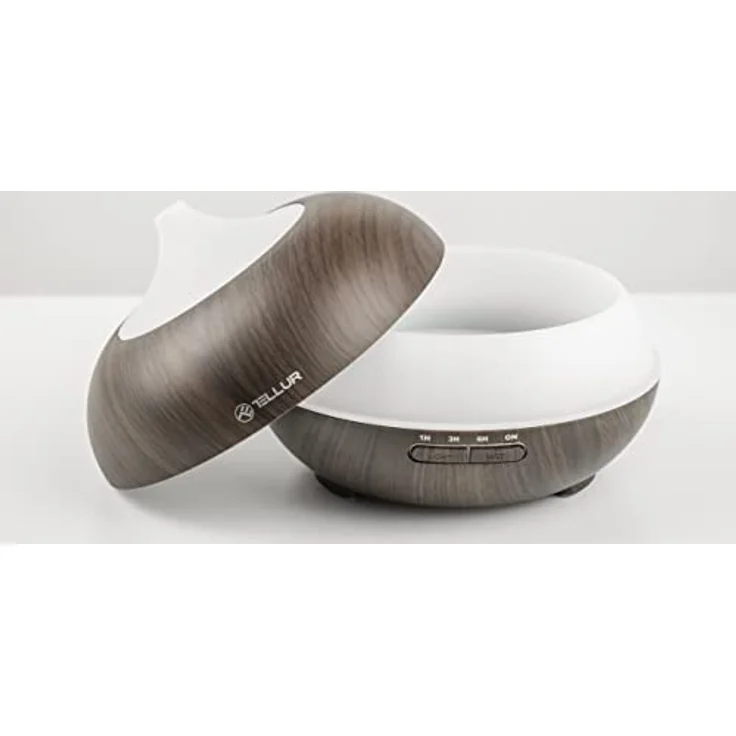 Tellur WiFi Smart Aromazerstäuber, 300ml, LED, Dunkelbraun, Ultraschallmechanismus, Fernsteuerung, Atmosphärische Beleuchtung – Bild 4