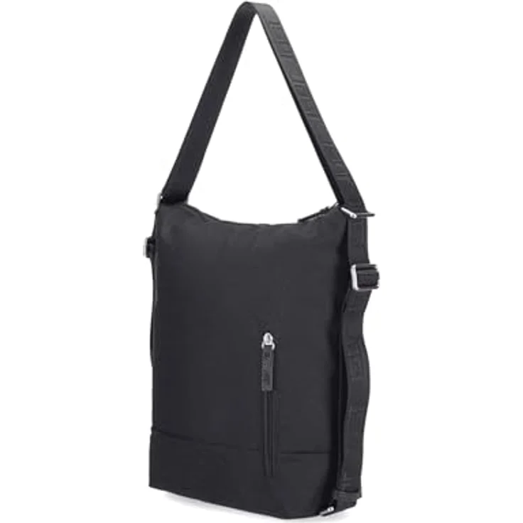 Jost Bergen 2in1 Umhängetasche/Rucksack, 26 cm, schwarz, aus robustem Polyester mit 3 Tragevarianten – Bild 7