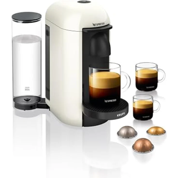 Krups Nespresso XN9031 Vertuo Plus Kaffeekapselmaschine, weiß, 1,1 Liter Wassertank – Bild 2