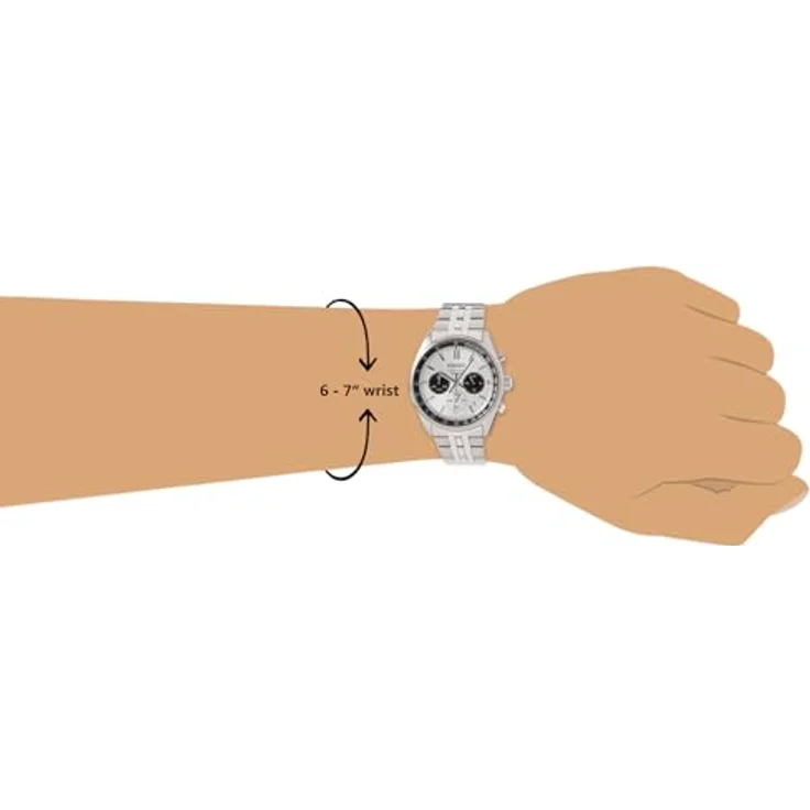 Seiko Herren Analog Quarz Uhr mit Edelstahl Armband SSB425P1 – Bild 6