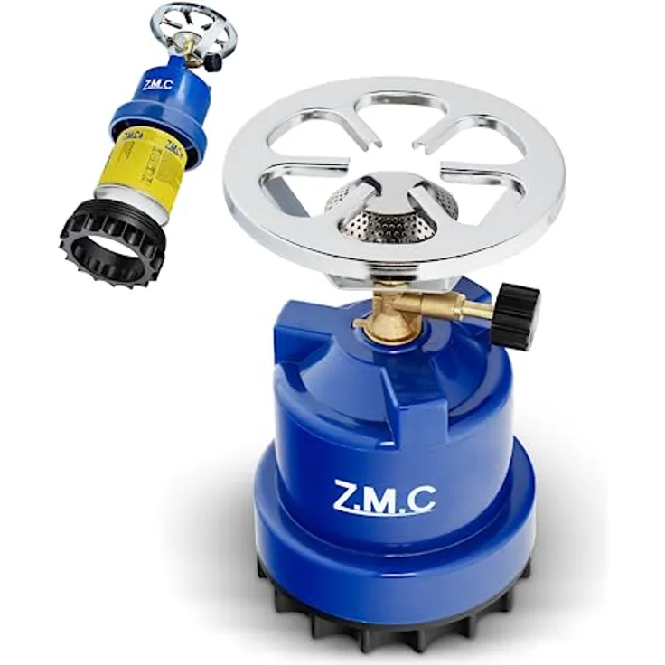 Z.M.C Campingkocher, tragbarer Gaskocher 1110 W, Kohleanzünder für Stechgaskartuschen, leicht und kompakt, ideal für Camping und Outdoor-Abenteuer