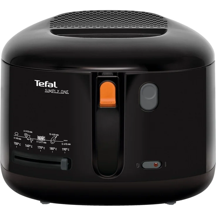Tefal FF1608 Simply One Fritteuse, 1900 Watt, 2,1 Liter Fassungsvermögen, schwarz, Aluminium, Sichtfenster – Bild 1