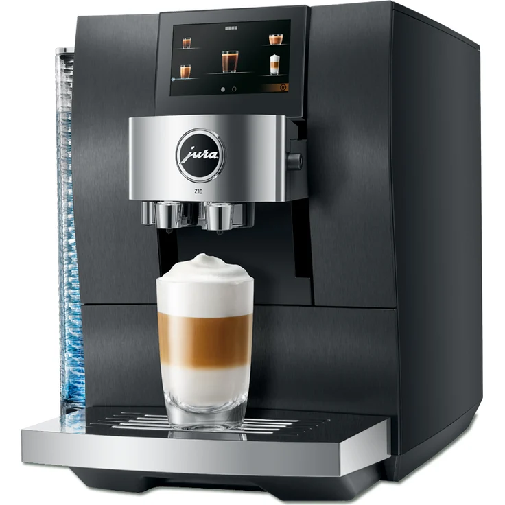 Jura Z10 (EA) 15488 Kaffeevollautomat, mit Mahlwerk, 2,4 l Wassertank, 280 g Bohnenbehälter, Aluminium Black – Bild 1