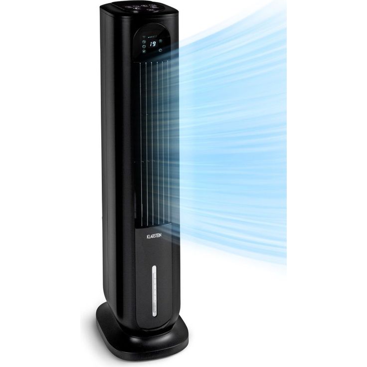 Klarstein 10035831 Polar Tower Smart mobiler Luftkühler 7L 85W Fernbedienung 5x Eispack schwarz