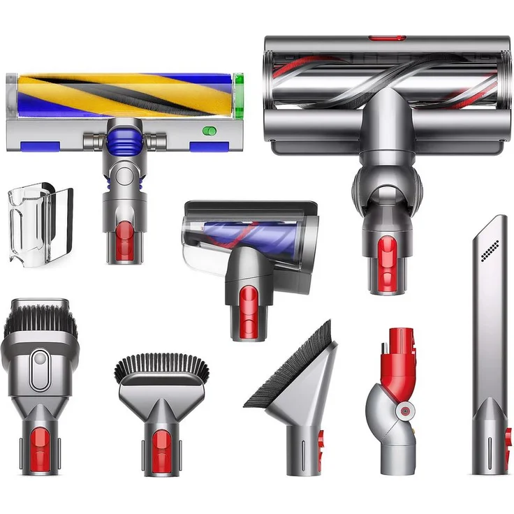 Dyson V15 Detect Absolute Handstaubsauger (2021), 369535-01, nickel satin gelb, Slim Fluffy Bodendüse, Akkuwechsel-Option – Bild 5