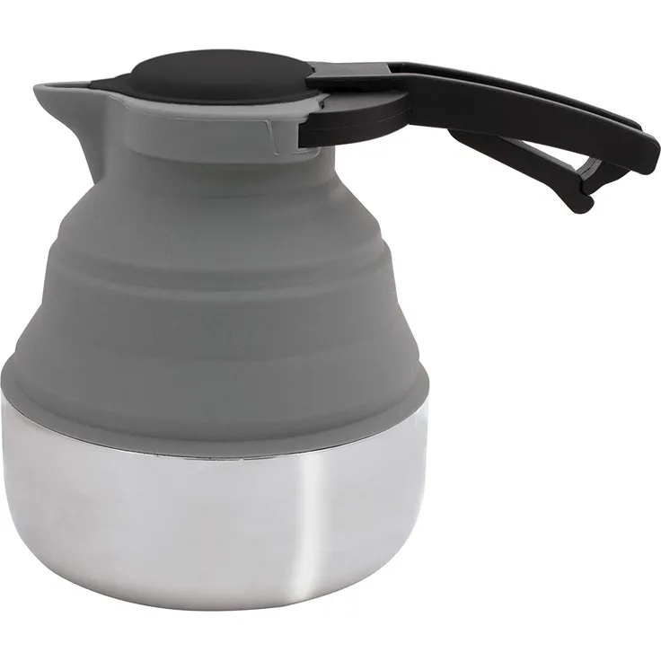 Eurotrail Wasserkocher faltbar 1,8 L Silikon-Stahl grau