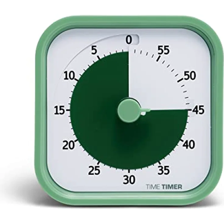 TIME TIMER Home MOD – 60-Minuten-Visual Timer für Kinder – Homeschool Supplies Study Tool, Timer für Kinderschreibtisch, Bürotisch und Meetings mit geräuschlosem Betrieb (Ferngrün), 8.8 x 8.8 x 5.2 cm – Bild 2