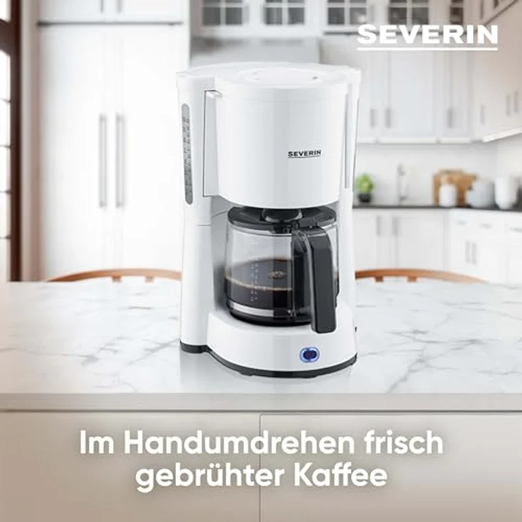 SEVERIN 4816-000 KA 4816 Filterkaffeemaschine Type, 1000, Kunststoff, 1.25 liters, weiß – Bild 3