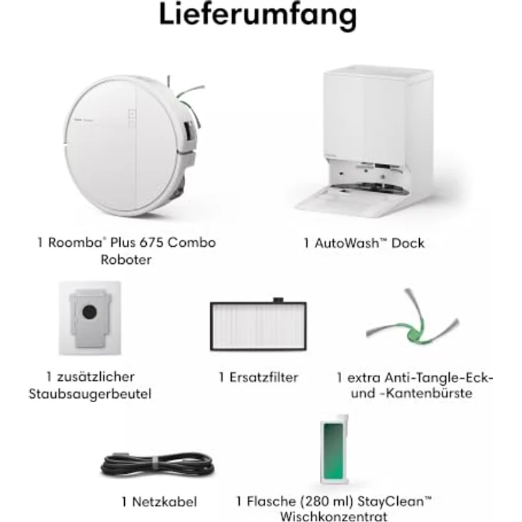 iRobot Roboter Staubsauger Combo 775 - White, 30.000 Pa Saugkraft, automatische Mopp-Reinigung, geeignet für Tierhaushalte – Bild 12