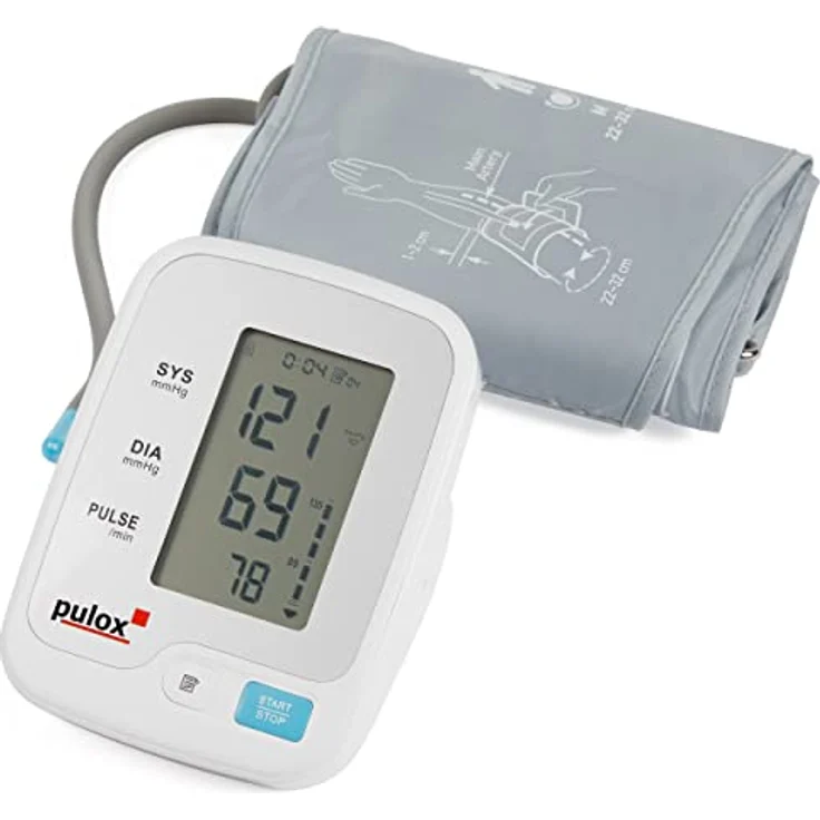 Pulox BMO-120 Oberarm Blutdruckmessgerät Vollautomatische Blutdruck- und Pulsmessung am Oberarm Blutdruckkontrolle – Bild 1