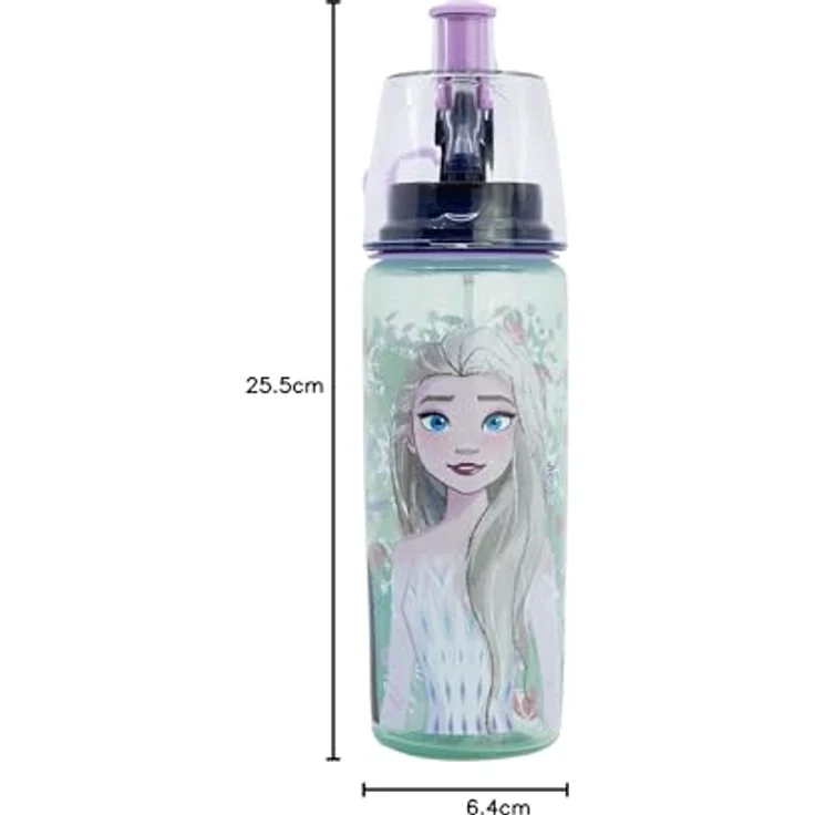 Storline Trinkflasche Disney Frozen Sprüh-Trinkflasche 575 ml mit Sprühfunktion, handlich und leicht – Bild 5
