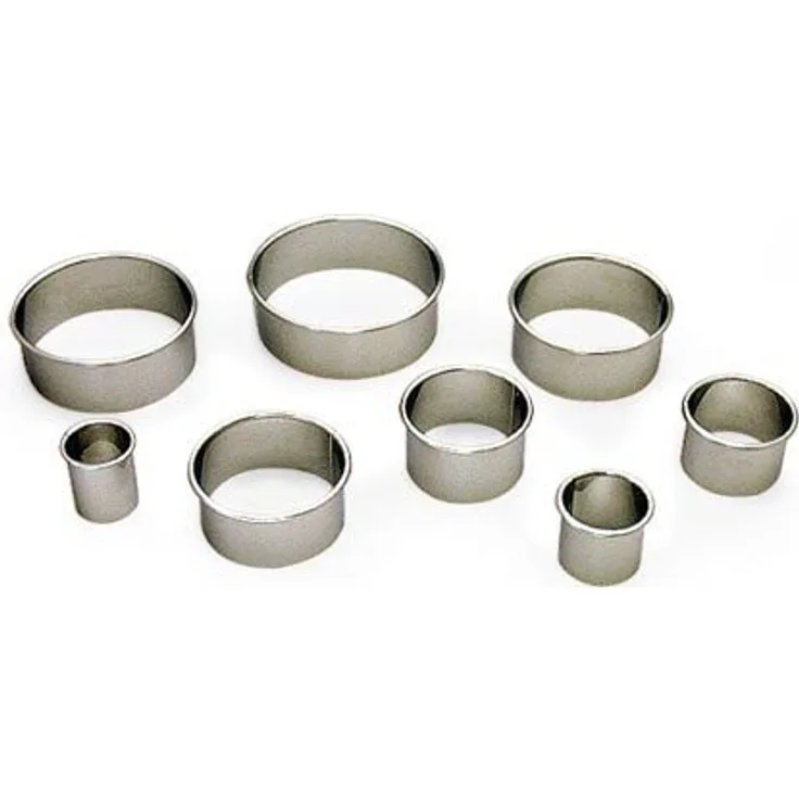 Gobel - Ausstechförmchen rund geriffelt - Rollrand - Edelstahl - Ø60 mm h36 mm - Made in France