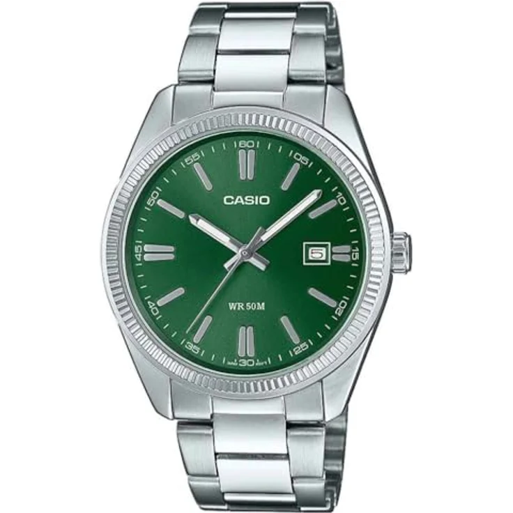 Casio Herren Analog Japanisches Quarzwerk Uhr mit Edelstahl Armband MTP-1302PD-3AVEF – Bild 1
