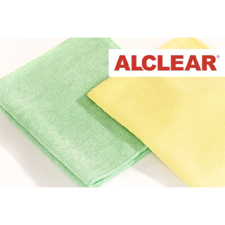 ALCLEAR 8215810yg Ultra-Microfaser Küchentücher perfekt für Küche, Gastronomie, Gläser, Geschirr, 32 x 36 cm, grün und gelb ,2er Set – Bild 3