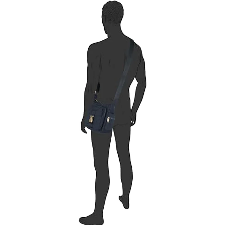 "camel active Umhängetasche Nylon mit Reißverschlussfach, schwarz" – Bild 3