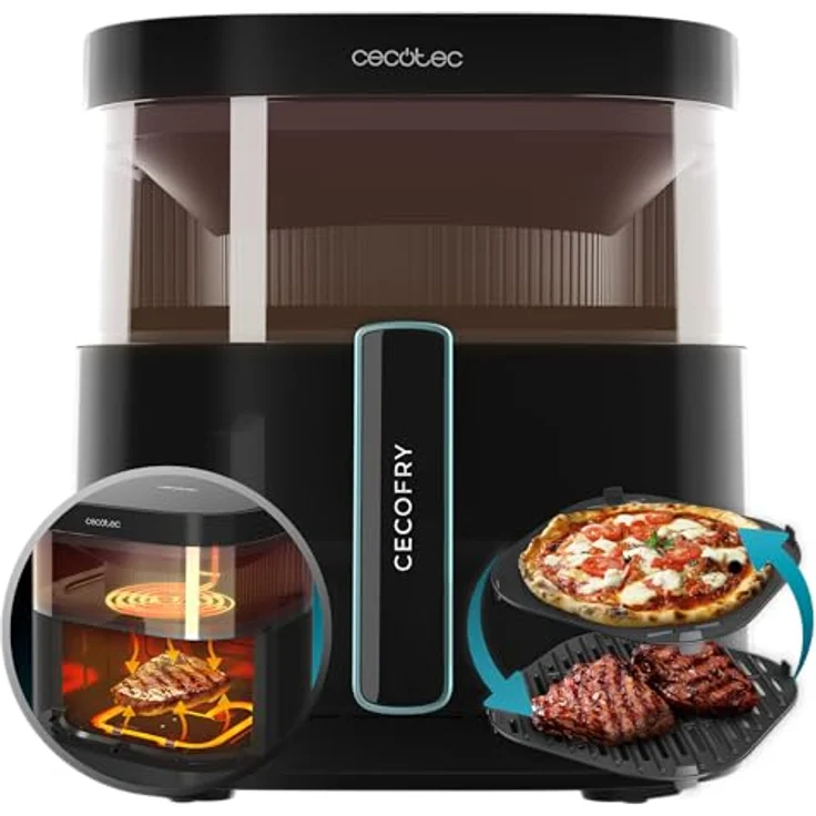 Cecotec Cecofry DuoHeat 6000, Heißluftfritteuse ohne Öl, 6L, 2200W, doppelte Heizelemente, 3D-Garen, Grillin Style, 8 Menüs, Temperaturregelung 80-200°C – Bild 1