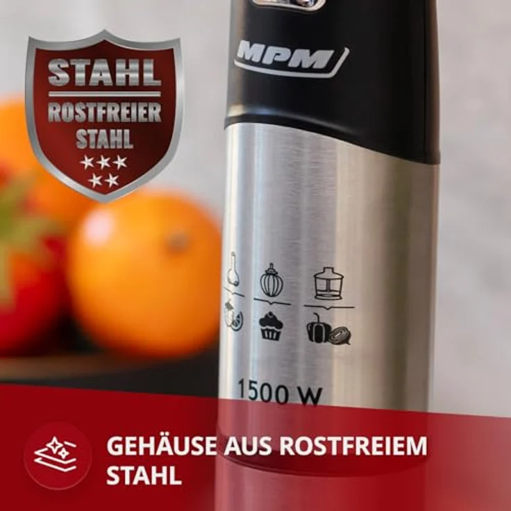 MPM Hand blender MBL-34M, Stabmixer, Schwarz – Bild 6