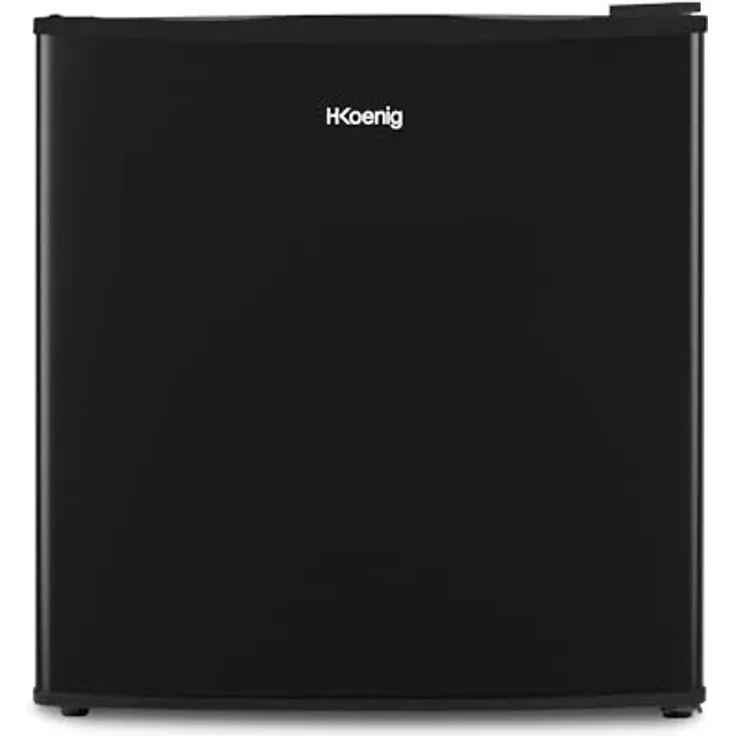 H.Koenig Mini-Kühlschrank FGX470 Schwarz, 45 Liter, Leise, Einstellbarer Thermostat, Eisfach, Verstellbare Füße, 39 dB