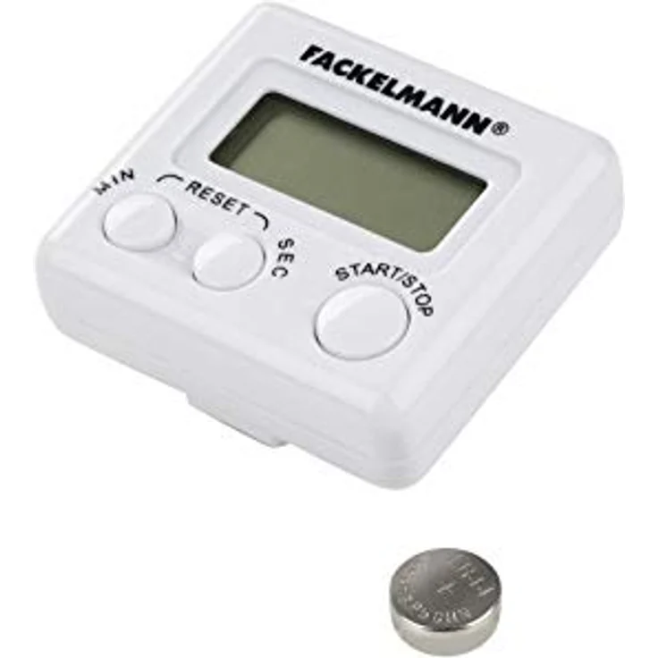 FACKELMANN Kurzzeitwecker, Digitale Küchenuhr, magnetische Eieruhr (Farbe: Weiß), Menge: 1 Stück – Bild 4