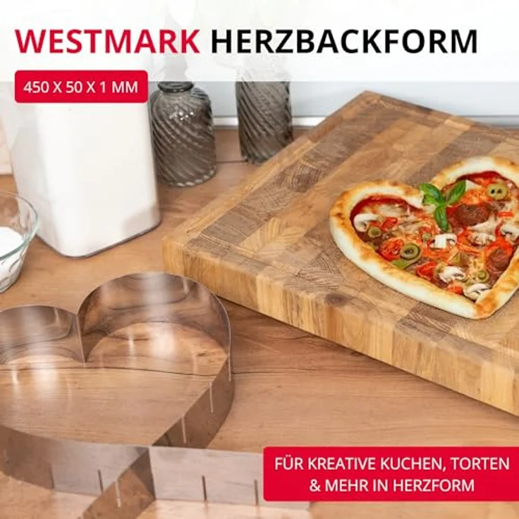 Westmark Herzbackform, Größenverstellbar, Rostfreier Edelstahl, Silber, 31342270 – Bild 4