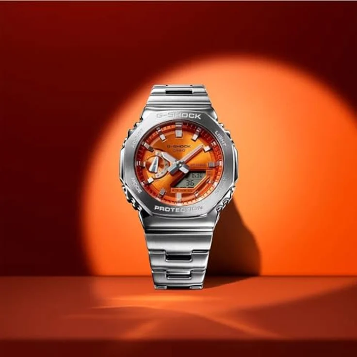Casio G-Shock GM-2110D-4AER Classic Herrenuhr mit 24 Stunden Anzeige, Stoßfestigkeit und Stoppuhr, rot – Bild 7