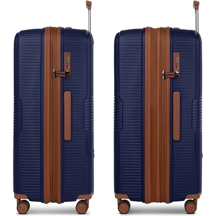 Farmhood Edition großer Hartschalen Check-in Koffer, XL Trolley 50 x 32 x 76 cm, erweiterbar von 114 auf 120 Liter, ultra-leicht 4,5 kg, mit TSA-Schloss und Doppelrollen – Bild 2