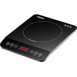 ISKRA Induktionskochfeld 1 Platte 2000W mit Timer und Touch-Control, Keramikglas-Kochfeld, weiß