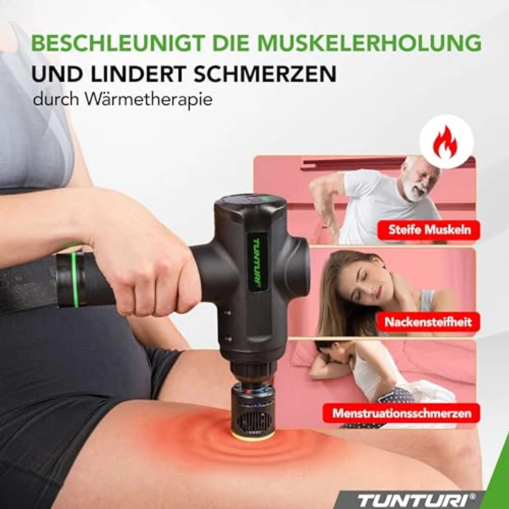 Tunturi Heat-Cool Aufsatz für Massagepistole, Wärme und Kälte, USB-C wiederaufladbar – Bild 3
