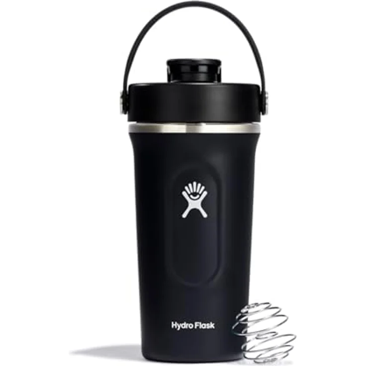 Hydro Flask Insulated Shaker Bottle - 709 ml (24 oz) isolierte Shaker-Flasche für Proteinshakes, Nahrungsergänzungen und mehr - Black – Bild 2