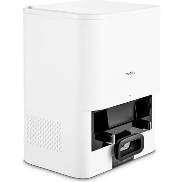MEDION Absaugstation MD 12035, für X41 SW Saugroboter, 2L Kapazität, automatische Entleerung, starke Saugkraft – Bild 6