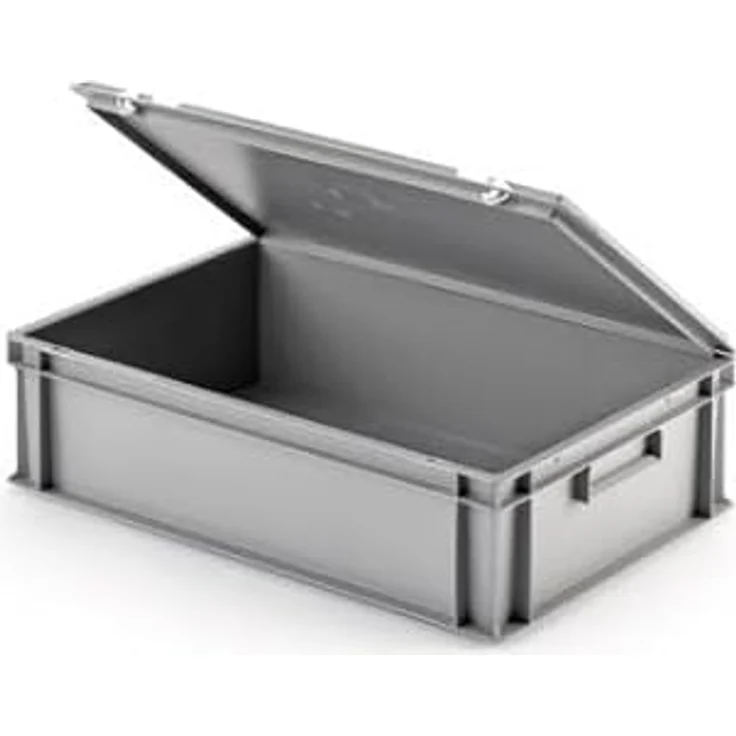 ALUTEC Kunststoffbehälter 75016, geschlossener Behälter mit Außenmaßen 60 x 40 x 32 cm, ergonomischen Handgriffen und stabilem Scharnierdeckel – Bild 2