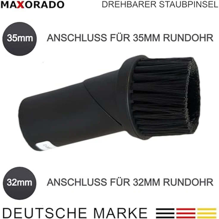 Maxorado Staubpinsel Möbelpinsel Staubsauger Aufsatz Pinsel Ersatzteil für/kompatibel mit AEG Siemens Miele Rowenta Samsung Bosch BSH Electrolux Miele Nilfisk Numatic 30 32 35 mm – Bild 5