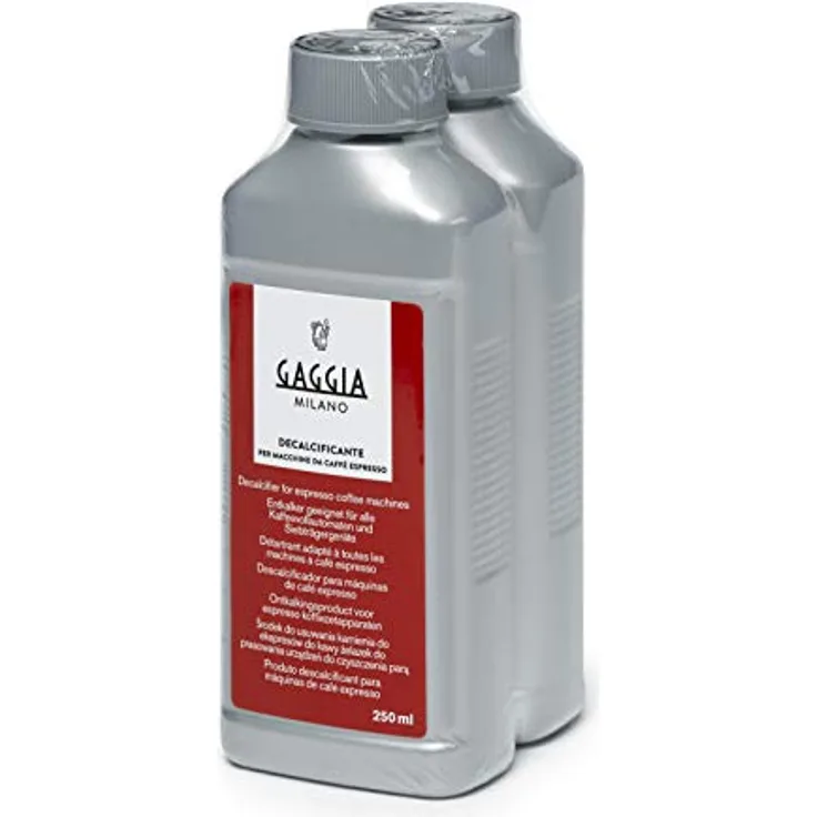 Gaggia Decalcifier Descaler Solution, 2er Pack mit 250ml Entkalkungslösung, geeignet für alle Gaggia Espressomaschinen